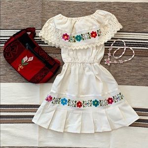 Campesino Girls  Dress With Hand Embroidered.